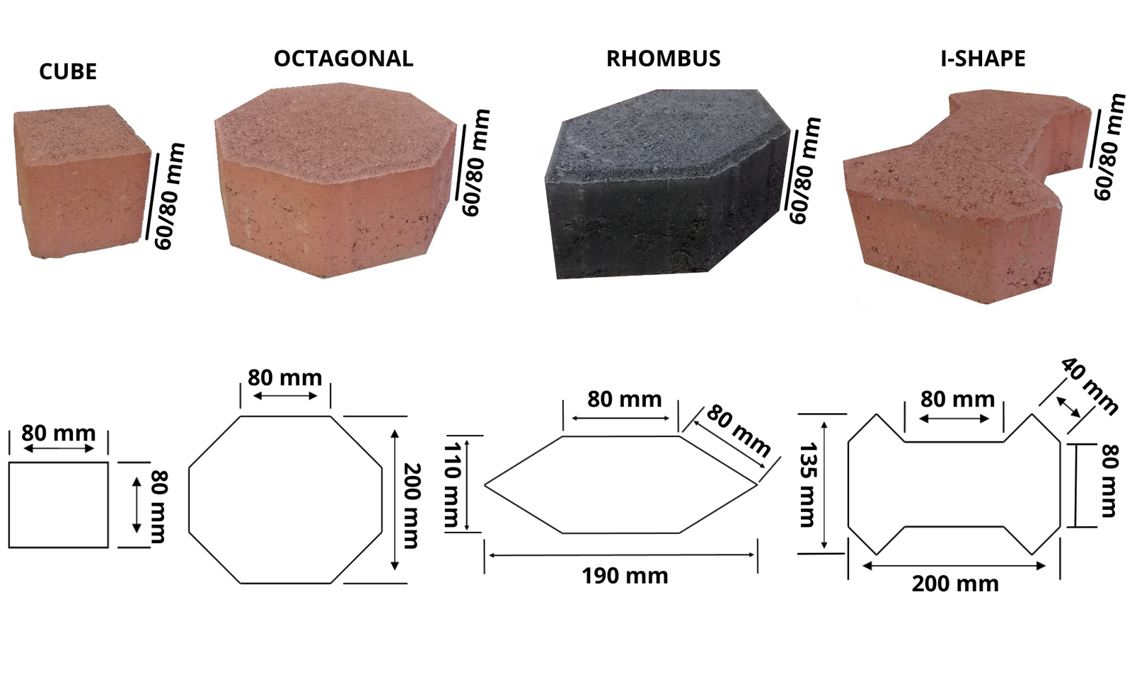 Quadro Large Square Interlock Pavers UAE – Bucomac Quadro large square interlock paving blocks UAE 400x400mm