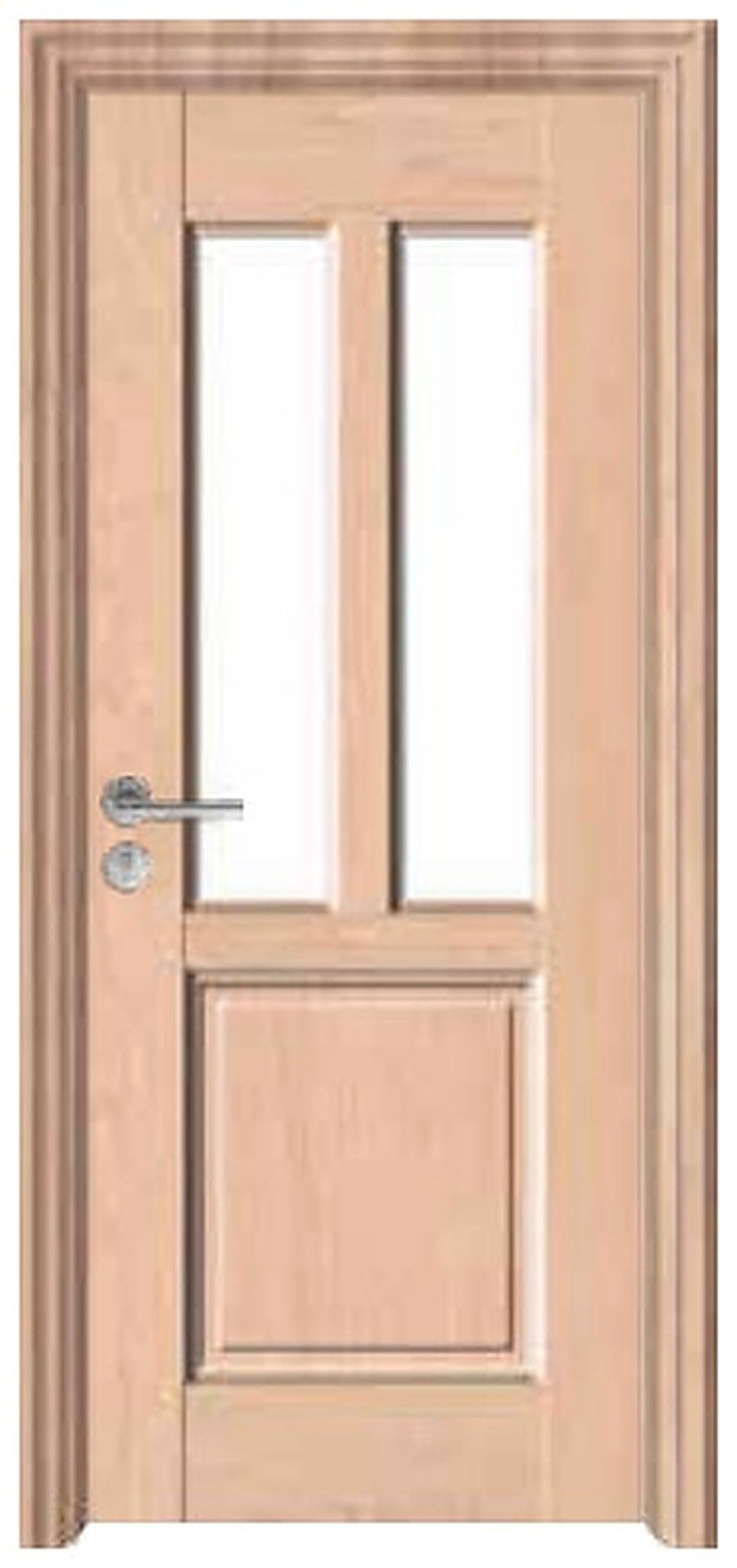 WPC Interior Door FDI-9002 — Double-Lite Glass Door, Natural Oak WPC Interior Door FDI-9002 — Double-Lite Glass Door, Natural Oak