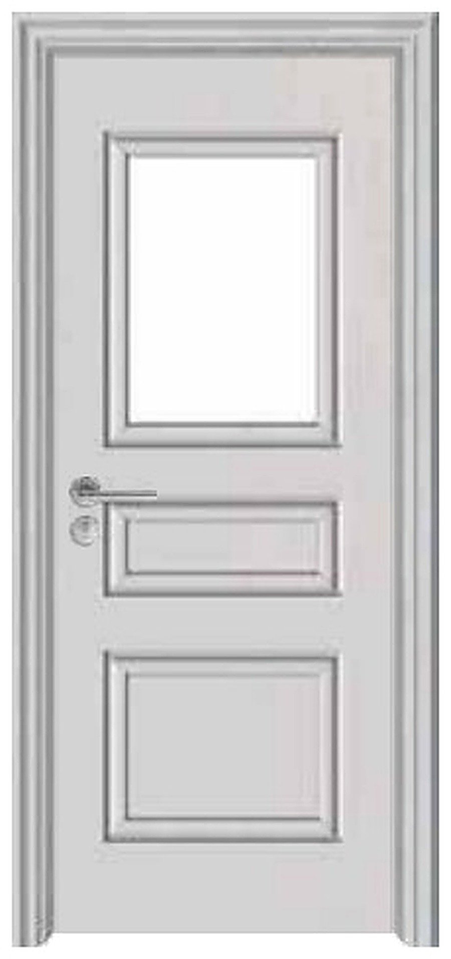 WPC Interior Door FDI-9011 — Single-Lite Glass Door, Silver Grey WPC Interior Door FDI-9011 — Single-Lite Glass Door, Silver Grey