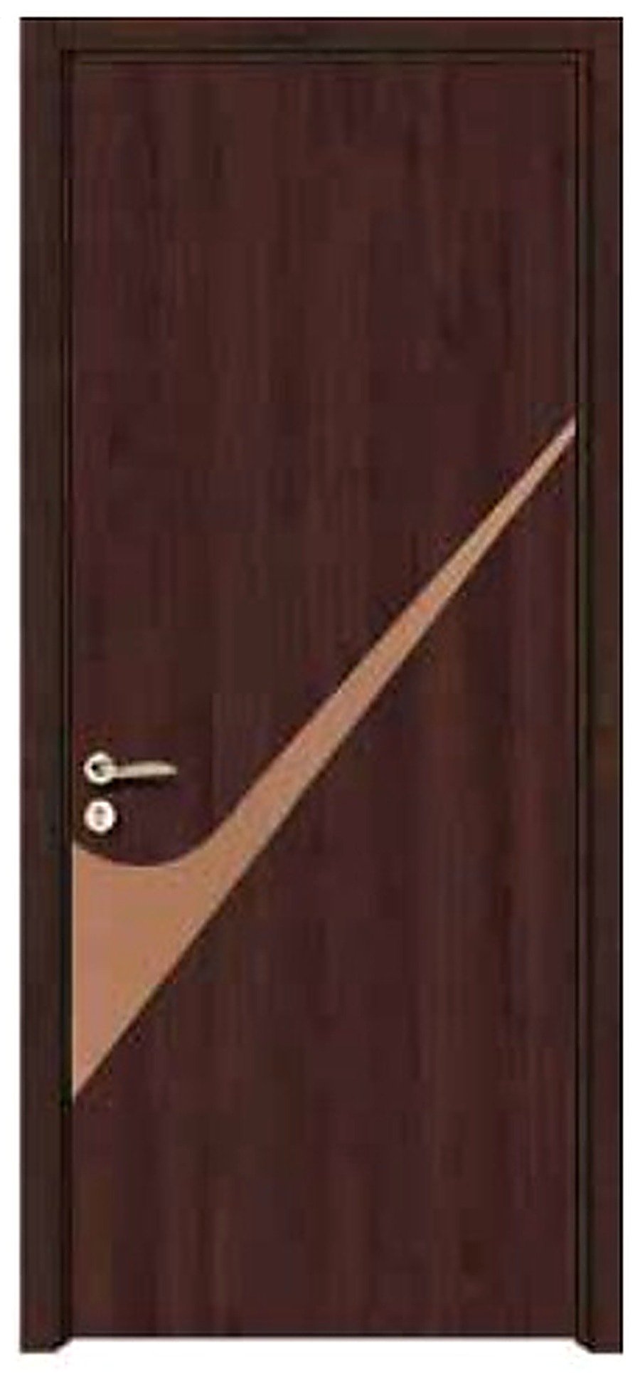 WPC Interior Door FDI-9106 — Diagonal Wave Inlay Panel, Dark Espresso WPC Interior Door FDI-9106 — Diagonal Wave Inlay Panel, Dark Espresso
