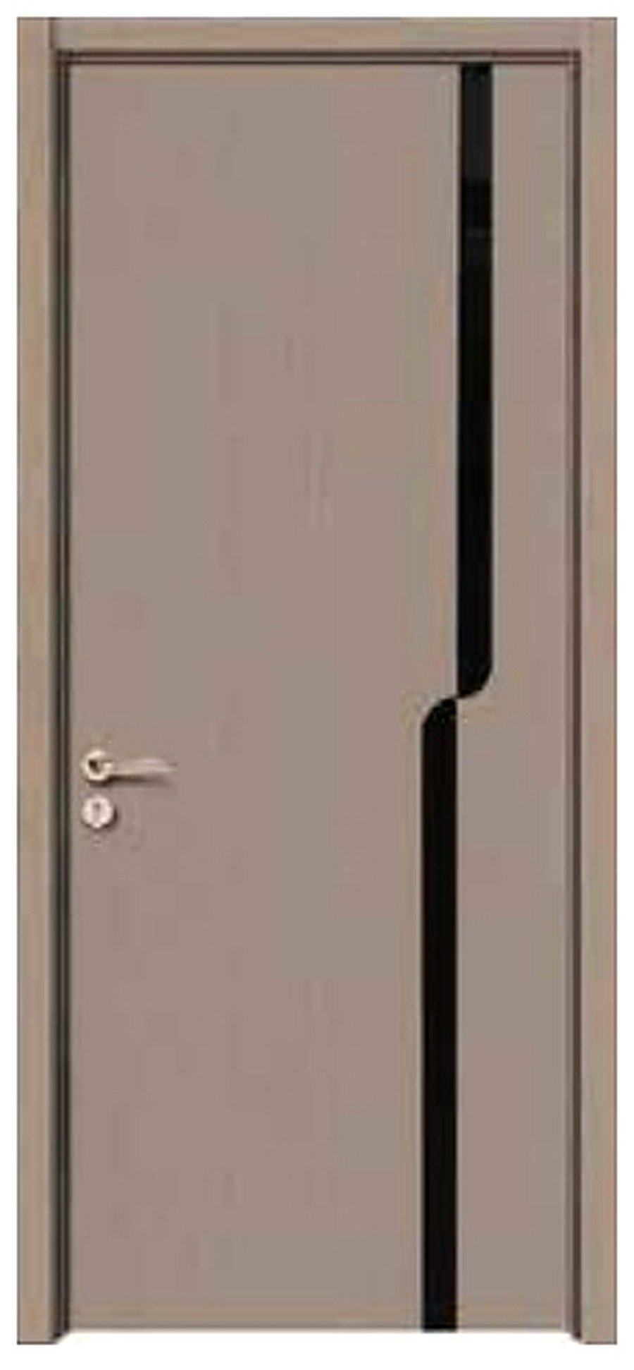 WPC Interior Door FDI-9110 — Vertical Inlay Line Panel, Mocha Taupe WPC Interior Door FDI-9110 — Vertical Inlay Line Panel, Mocha Taupe