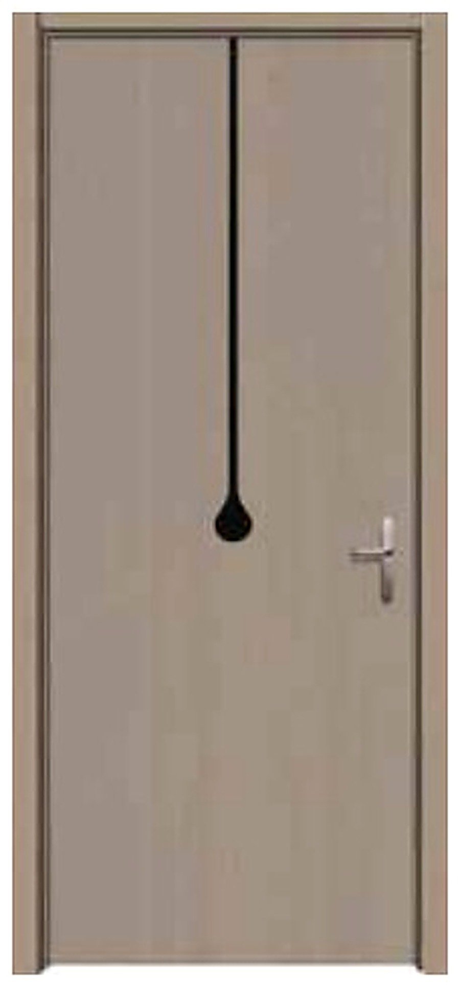 WPC Interior Door FDI-9112 — Teardrop Handle Line Panel, Warm Taupe WPC Interior Door FDI-9112 — Teardrop Handle Line Panel, Warm Taupe