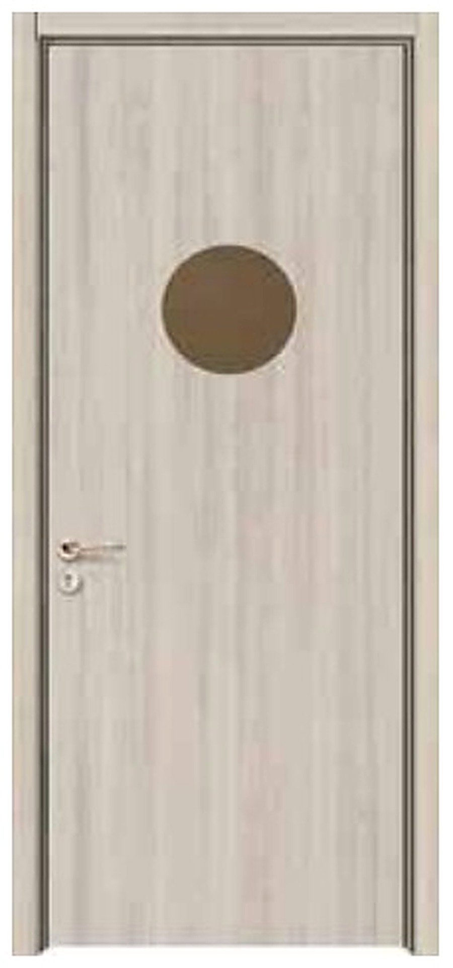 WPC Interior Door FDI-9118 — Circle Cutout Panel, Ivory Cream WPC Interior Door FDI-9118 — Circle Cutout Panel, Ivory Cream