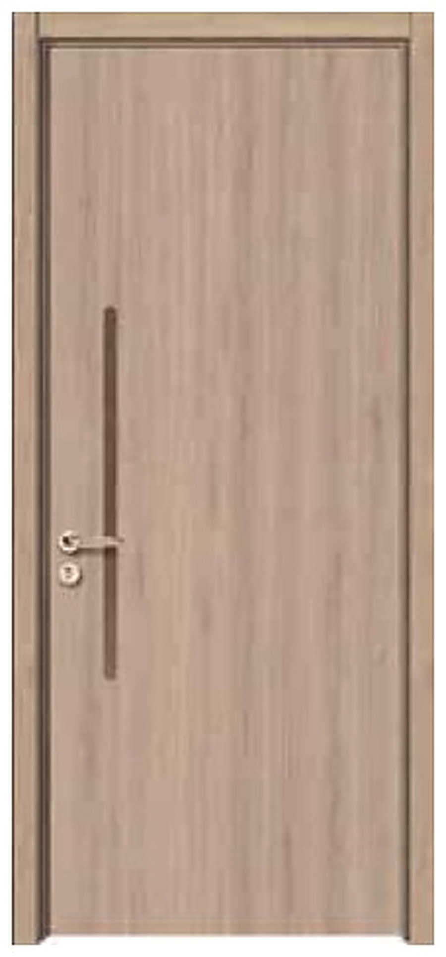 WPC Interior Door FDI-9119 — Vertical Bar Handle Panel, Natural Oak WPC Interior Door FDI-9119 — Vertical Bar Handle Panel, Natural Oak