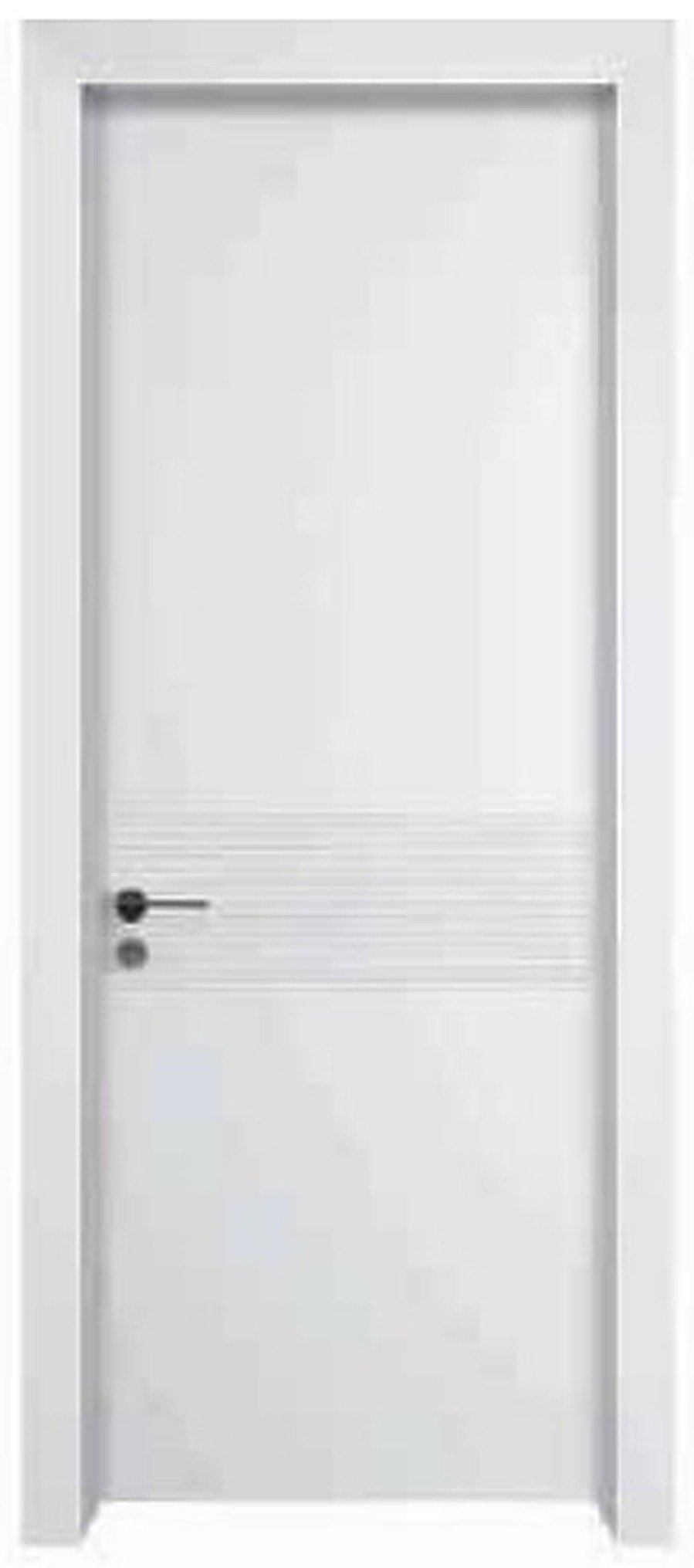 WPC Interior Door FDI-9505 — Horizontal Groove Painted Door, Pure White WPC Interior Door FDI-9505 — Horizontal Groove Painted Door, Pure White