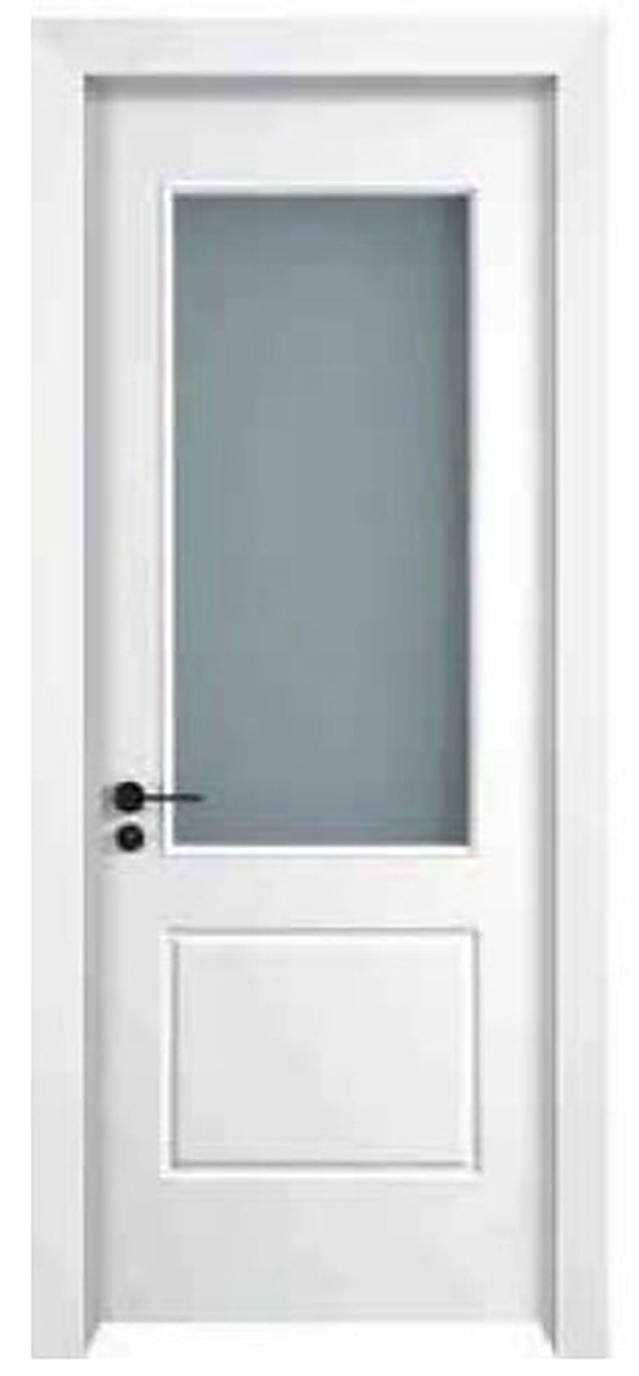 WPC Interior Door FDI-9506 — Glass Panel Painted Door, Pure White WPC Interior Door FDI-9506 — Glass Panel Painted Door, Pure White