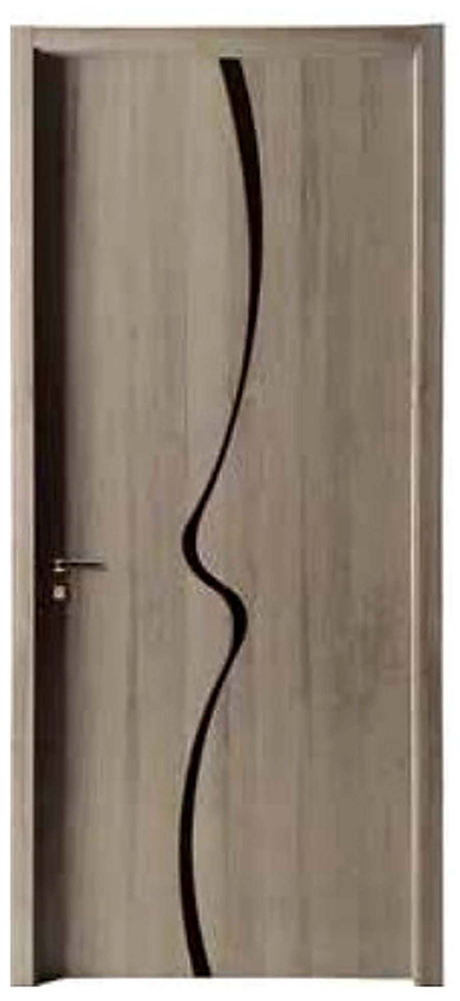 WPC Interior Door FDI-9609 — Wave Line Inlay Panel, Silver Taupe WPC Interior Door FDI-9609 — Wave Line Inlay Panel, Silver Taupe