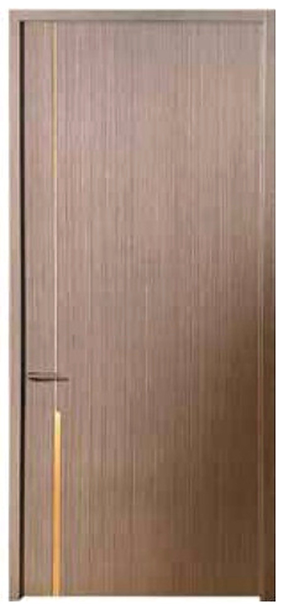 WPC Interior Door FDI-9616 — Vertical Gold Inlay Panel, Bronze Mocha WPC Interior Door FDI-9616 — Vertical Gold Inlay Panel, Bronze Mocha