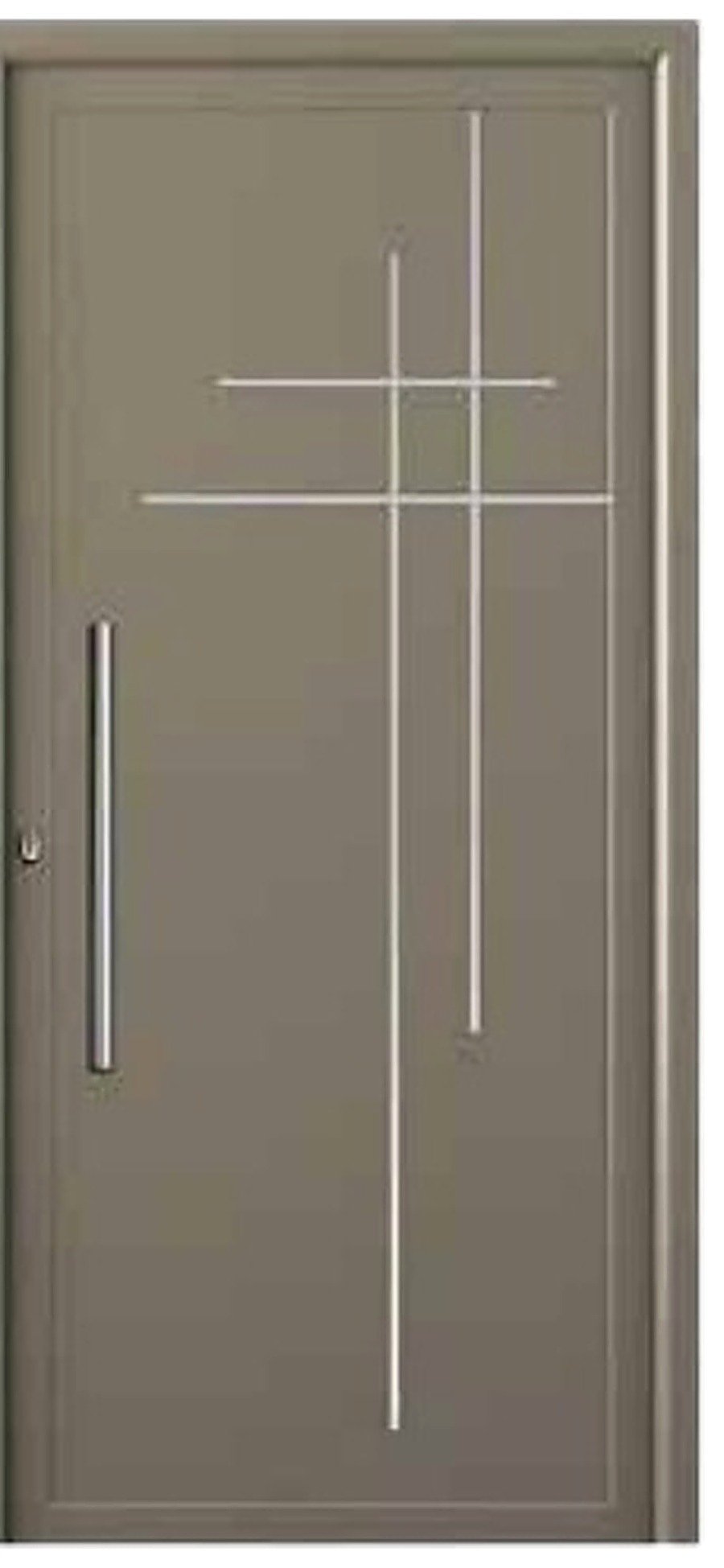 WPC Interior Door FDI-9690 — Cross Line Security Panel, Graphite Taupe WPC Interior Door FDI-9690 — Cross Line Security Panel, Graphite Taupe
