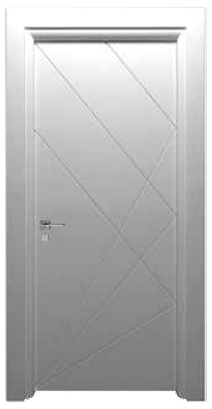 WPC Interior Door FDI-9691 — Crosshatch Line Panel, Pure White WPC Interior Door FDI-9691 — Crosshatch Line Panel, Pure White