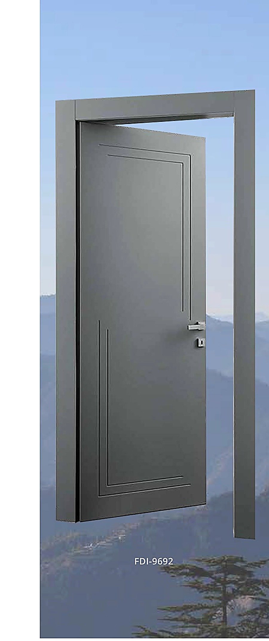 WPC Interior Door FDI-9692 — Raised Panel Assembly, Graphite Grey WPC Interior Door FDI-9692 — Raised Panel Assembly, Graphite Grey