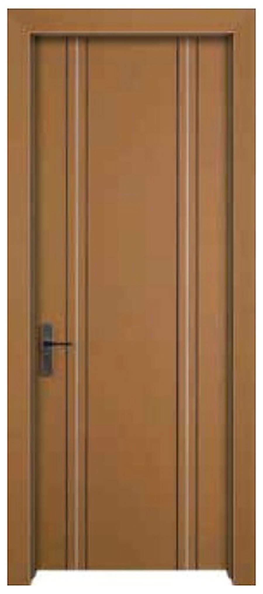 WPC Interior Door FDI-M005 — Vertical Groove Panel, Golden Amber WPC Interior Door FDI-M005 — Vertical Groove Panel, Golden Amber